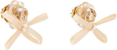 Обеци Simone Rocha Simone Rocha Petite Bow Daisy Stud Earrings Бежово | ERG552 0903, 1
