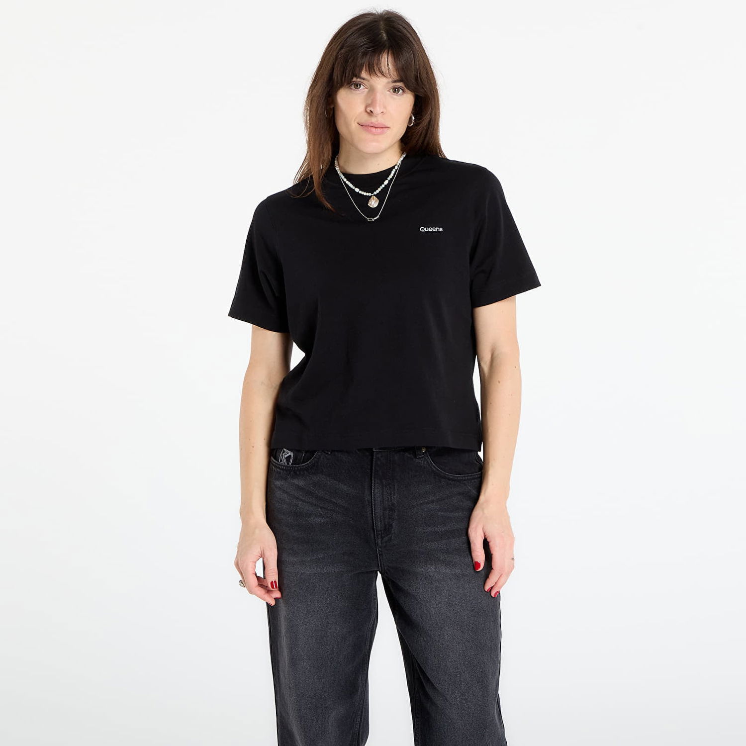 Тениска Queens Queens Essential T-Shirt With Contrast Print 3-Pack Черно | QNS_085, 0