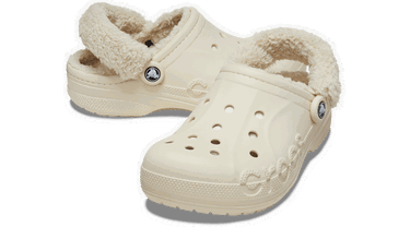 Кецове и обувки Crocs Baya Lined Fuzz-Strap Clogs Бежово | 206633-11S, 1