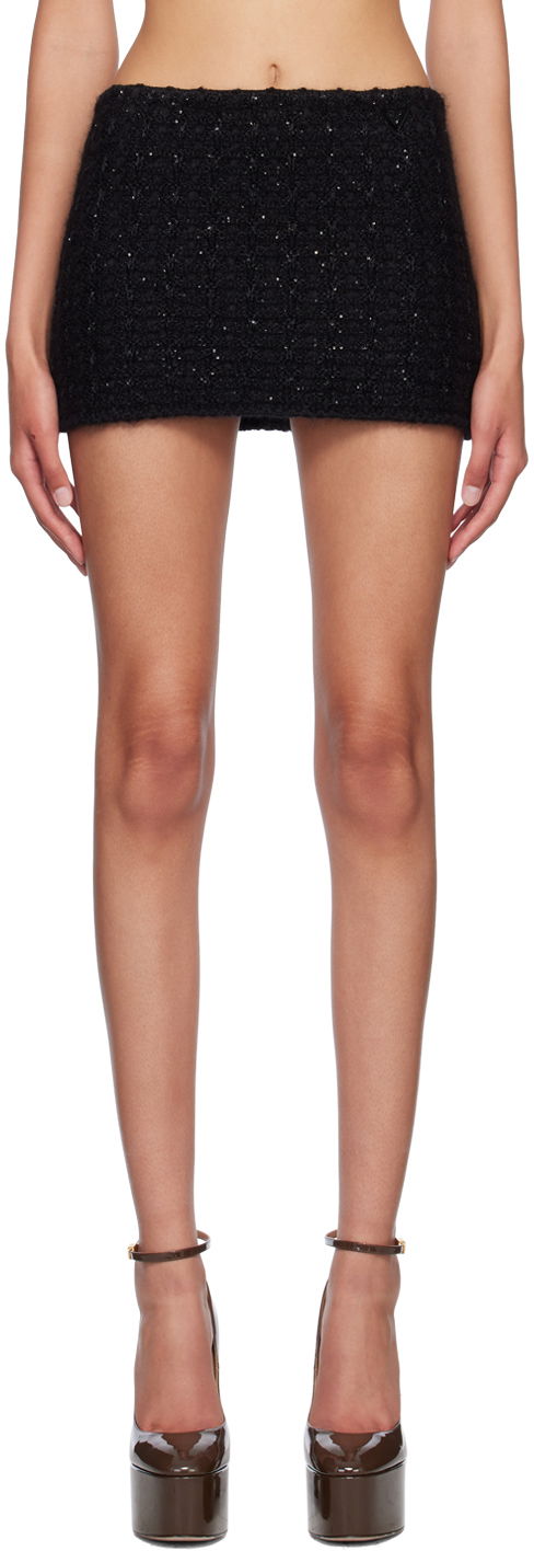 Пола Valentino Sequin Miniskirt Черно | 2B3KG03H7MW, 0
