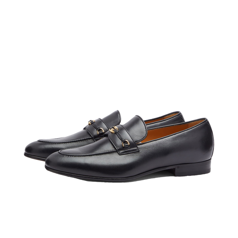 Кецове и обувки Gucci Men's Leather Loafer Black Черно | 738468-AABUV-1000