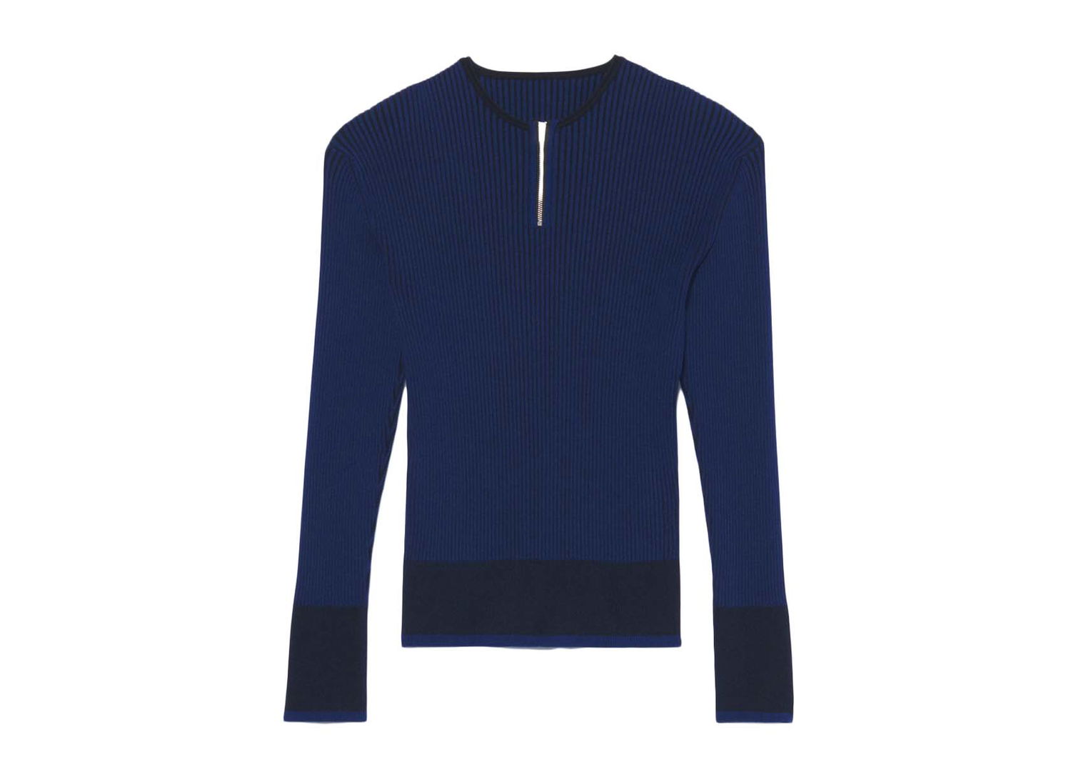 Тениска Jacquemus La Maille Giallo Zipped Scuba Knit Тъмно синьо | 225KN037-2040 390, 0