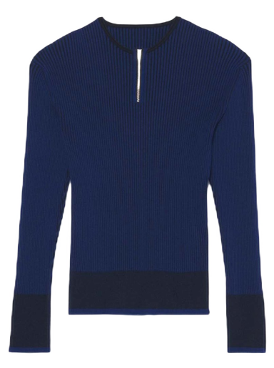 Тениска Jacquemus La Maille Giallo Zipped Scuba Knit Тъмно синьо | 225KN037-2040 390