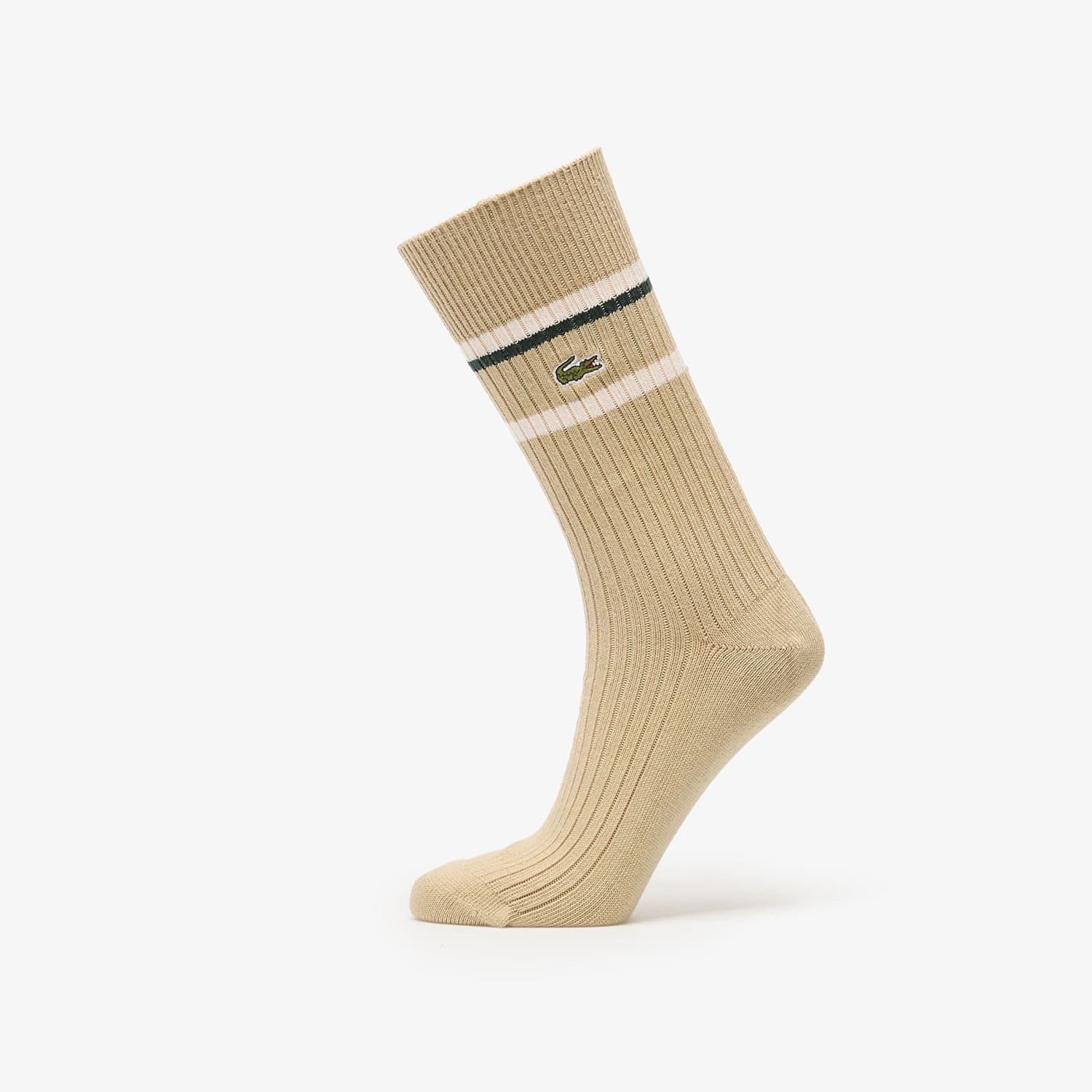 Чорапи Lacoste Lacoste Striped Ribbed Socks Бежово | RA5988 7PT, 1