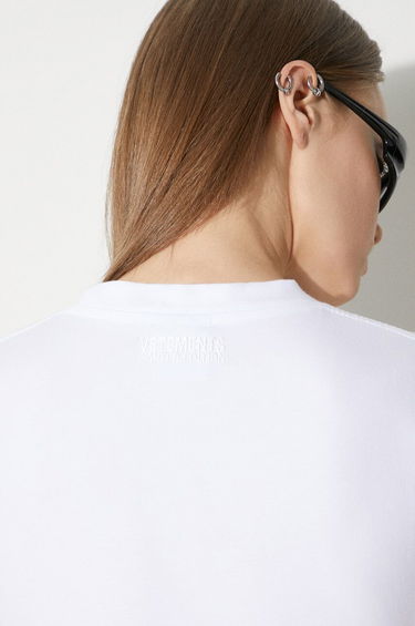 Тениска VETEMENTS VETEMENTS 4 Seasons Embroidered Logo Fitted T-Shirt Бяло | WE64TR620W, 5