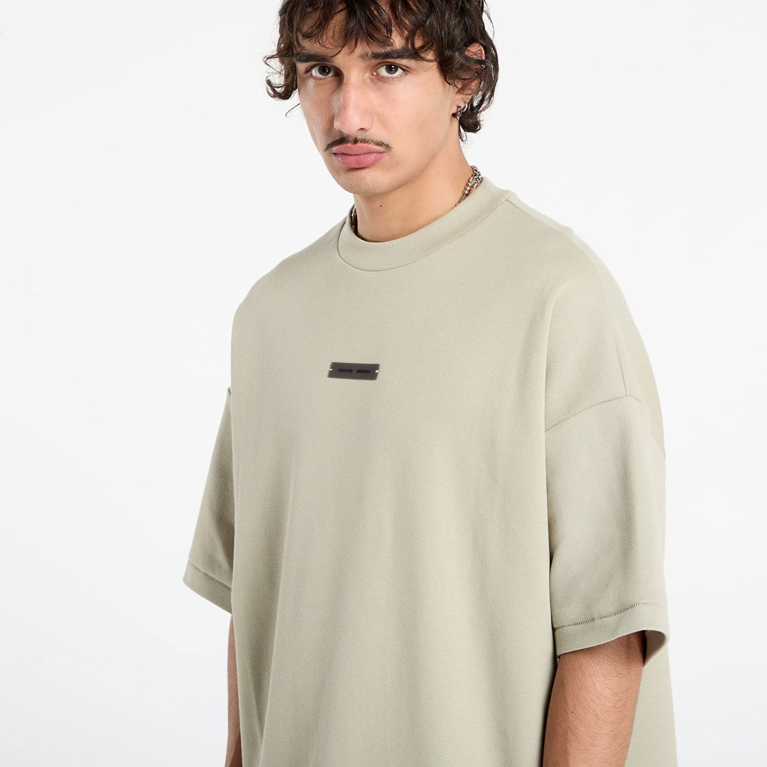 Тениска Fear of God Fear of God Essentials Pique 90's Short Sleeve T-Shirt Бежово | 125SP254416F-659, 1