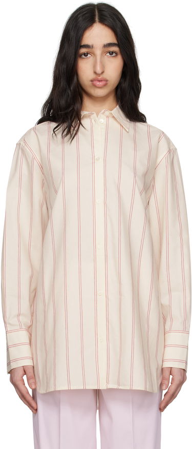 Риза TOTEME TOTEME Relaxed Striped Shirt Бяло | 252-WRT1415-FB0388, 0