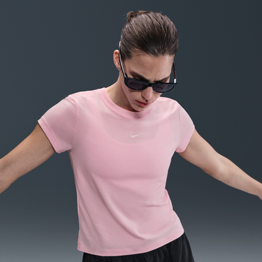 Съкратен топ Nike Sportswear Chill Knit T-Shirt Розово | FV5508-690, 3