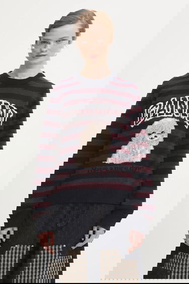 Пуловер GANNI Graphic Wool Mix Poodle Stripe Sweater Многоцветен | K2567, 0
