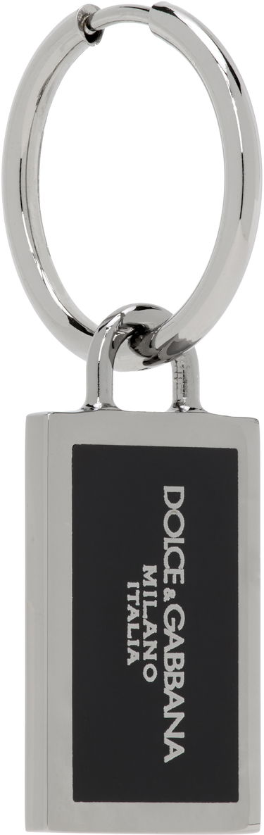 Ключодържатели Dolce & Gabbana Dolce & Gabbana Logo Plaque Single Earring Металик | WER1D2W1111, 1