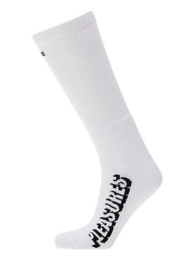 Чорапи Pleasures Knock Out Socks Бяло | P23W070 WHITE