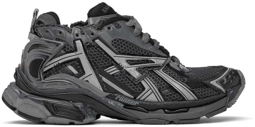 Кецове и обувки Balenciaga Runner "Black Gray" Сиво | 677403-W3RBR-1515, 0