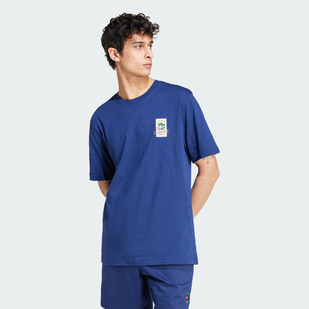 Тениска adidas Performance Originals Leisure League Badge Тъмно синьо | JD6347, 0