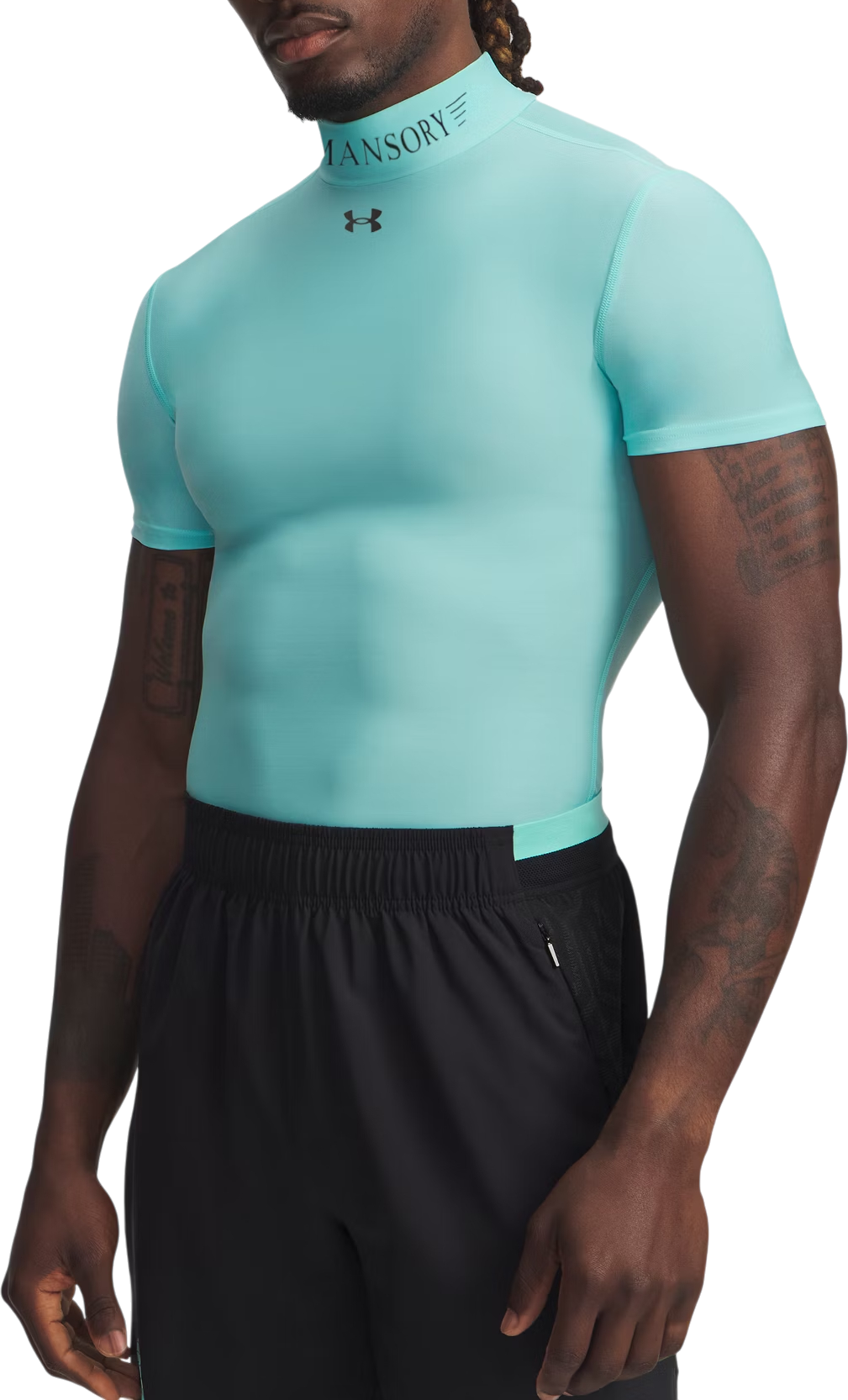 Тениска Under Armour Compression Mock Short Sleeve Mansory HeatGear® Тюркоазено | 6009091-425, 0