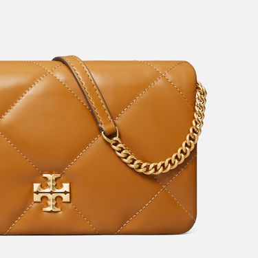 Чанта през рамо Tory Burch Diamond Quilt Chain Wallet Кафяво | 158624-202, 0