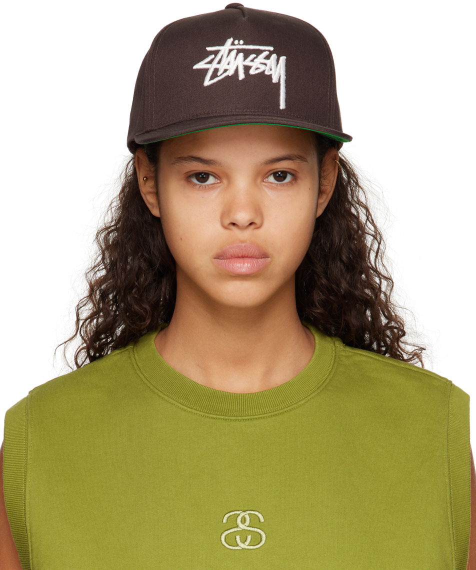 Шапка с козирка Stüssy Big Stock Point Crown Cap Кафяво | 1311052, 0