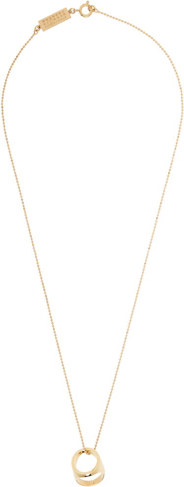 Колие Maison Margiela MM6 Maison Margiela Gold Signet Ring Pendant Necklace Жълто | SM6UU0084 P7355, 0