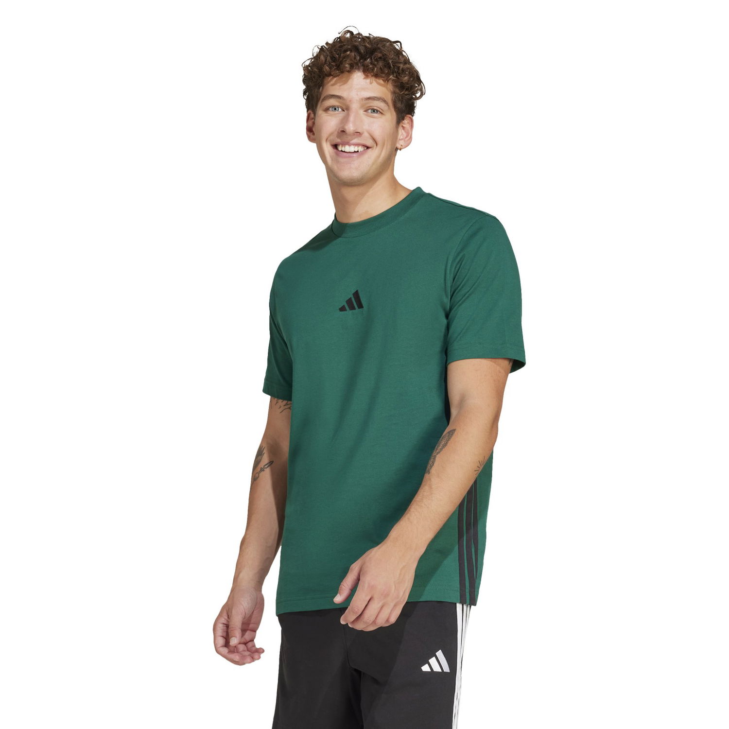 Тениска adidas Performance Men's 3-Stripes Sports T-Shirt Зелено | JD1905, 1