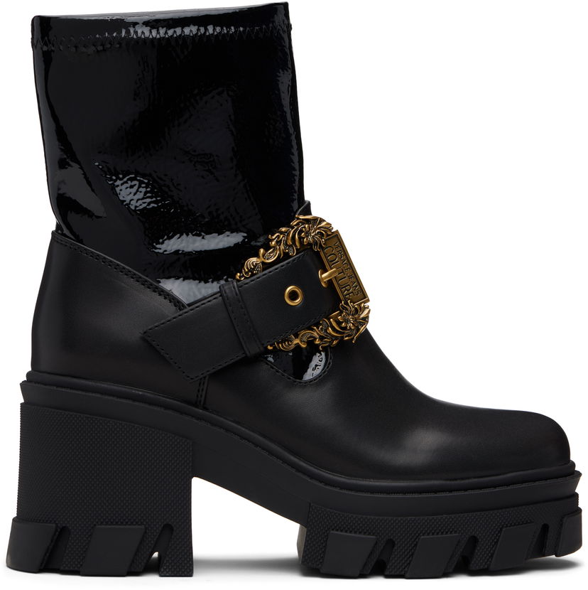 Кецове и обувки Versace Sophie Baroque Buckle Boots Черно | E79VA3S80_EZSC73