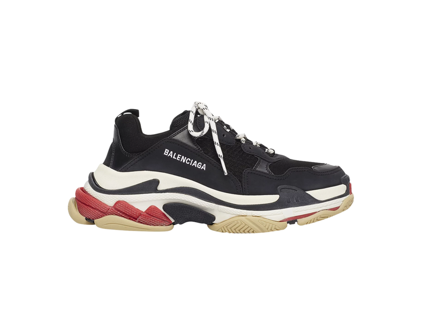 Кецове и обувки Balenciaga Triple S Black White Red Черно | 533882W09O11000