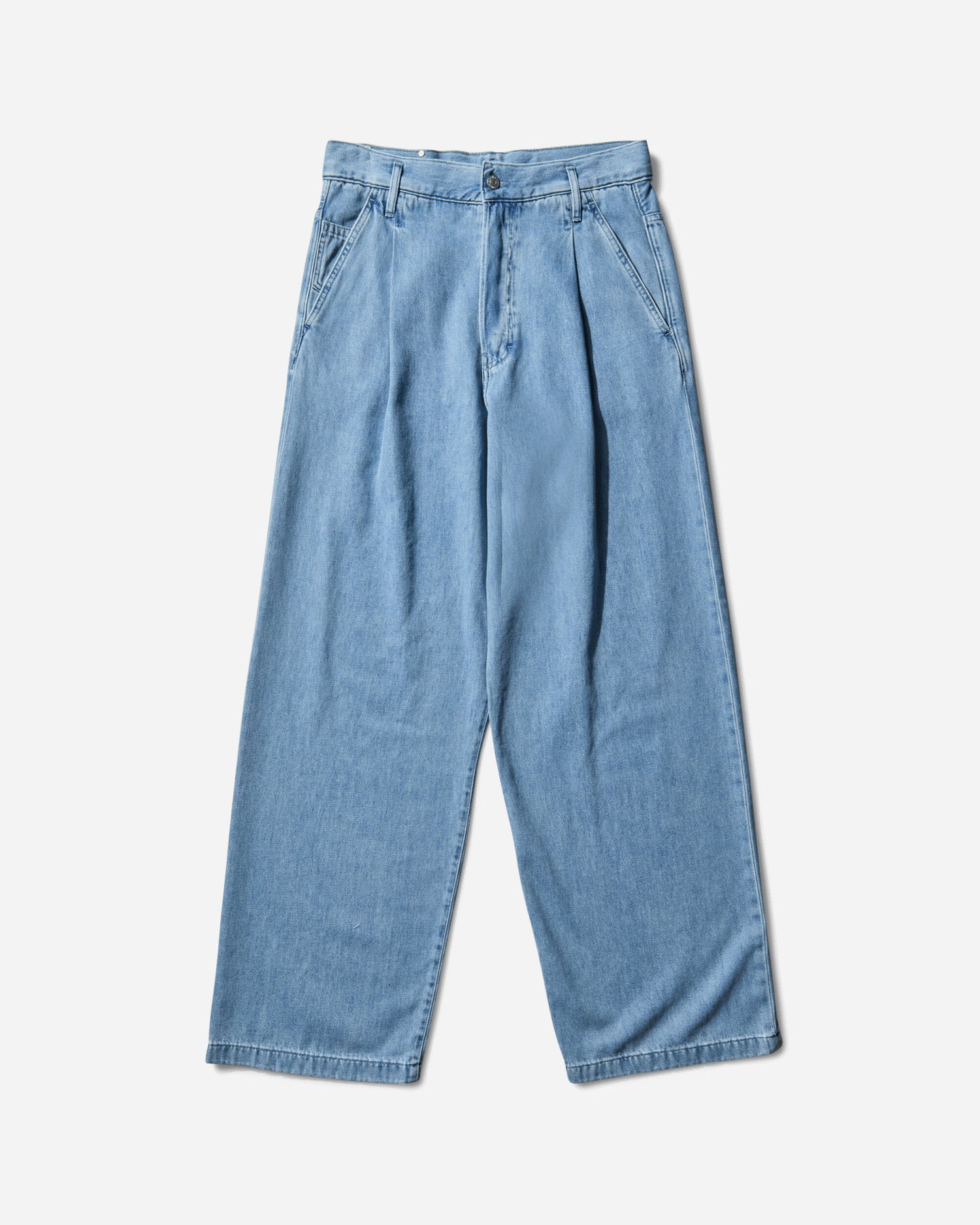 Дънки Dries Van Noten Pleated Wide-leg Jeans Синьо | 252-020923-2381 514, 1