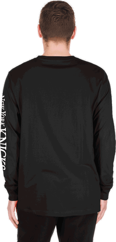 Тениска New Era New York Knicks NBA Long-Sleeve Graphic Tee Черно | 60661631-60661631, 3