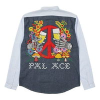 Palace Long Sleeve Shirt With Peace Sign Embroidery