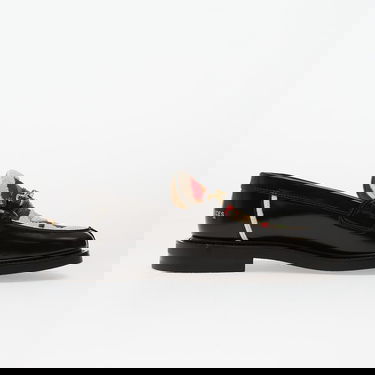 Кецове и обувки Filling Pieces Embroidered Loafer with Sherpa Trim and Gold Bit Черно | 112611303287130, 2