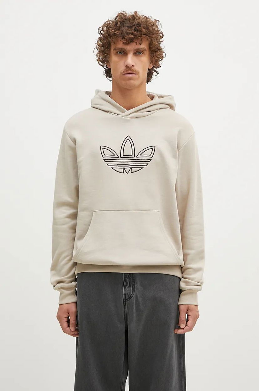 Суитчър adidas Originals Hoodie With Print Бежово | JJ1505