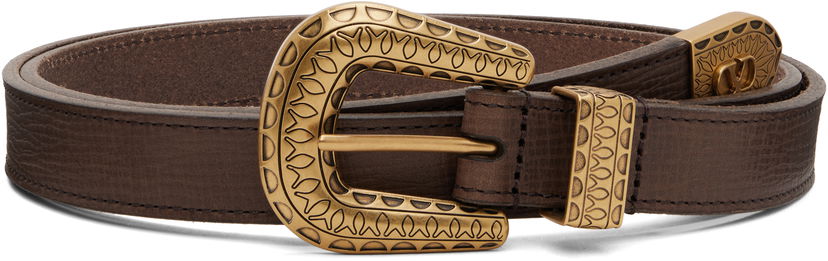 Колани Valentino Valentino Garavani VLogo Signature Calfskin Belt Кафяво | 7Y2T0SQ9WZE