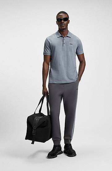 Поло тениска BOSS BOSS Jacquard Polo Shirt Синьо | 50544170, 1