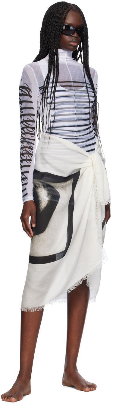 Пола Jean Paul Gaultier Jean Paul Gaultier 'The Eyes And Lips' Sarong Бяло | 24/30-U-JU117-C543-0001, 3