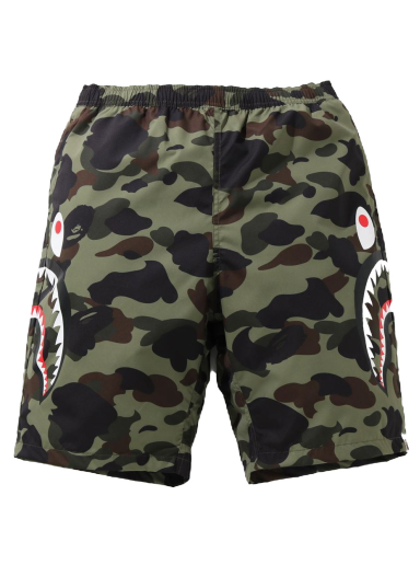 Къси панталони BAPE 1st Camo Side Shark Beach Shorts Зелено | 1I30-153-020