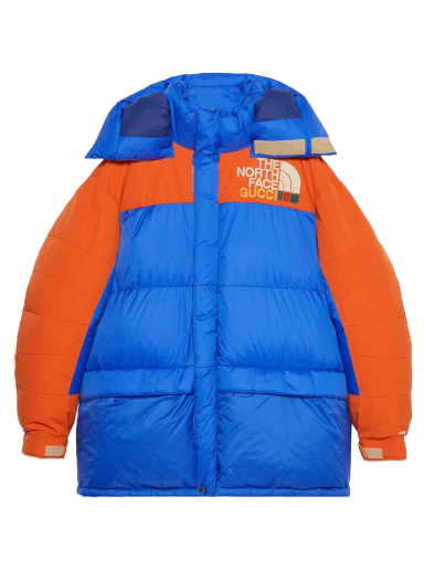 Пухо яке Gucci The North Face x Down Coat Синьо | 663895 XAADJ 4394