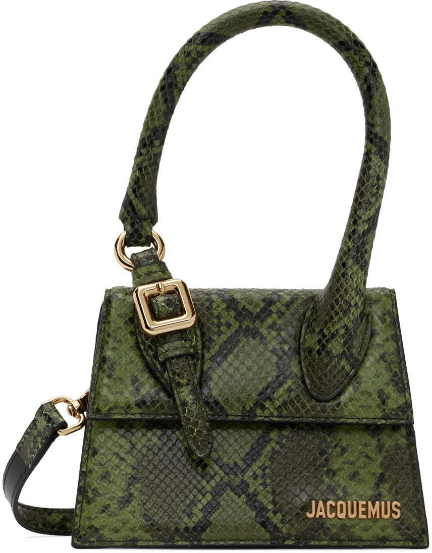 Облекло Jacquemus Green La Casa 'Le Chiquito moyen boucle' Bag Зелено | 24H233BA327-3198, 0