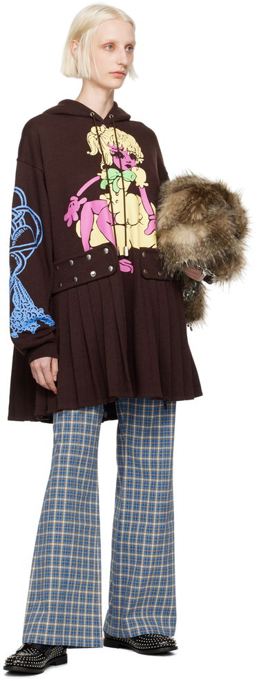 Суитчър Chopova Lowena Cloudy Girl Print Hooded Dress Кафяво | 1263, 4