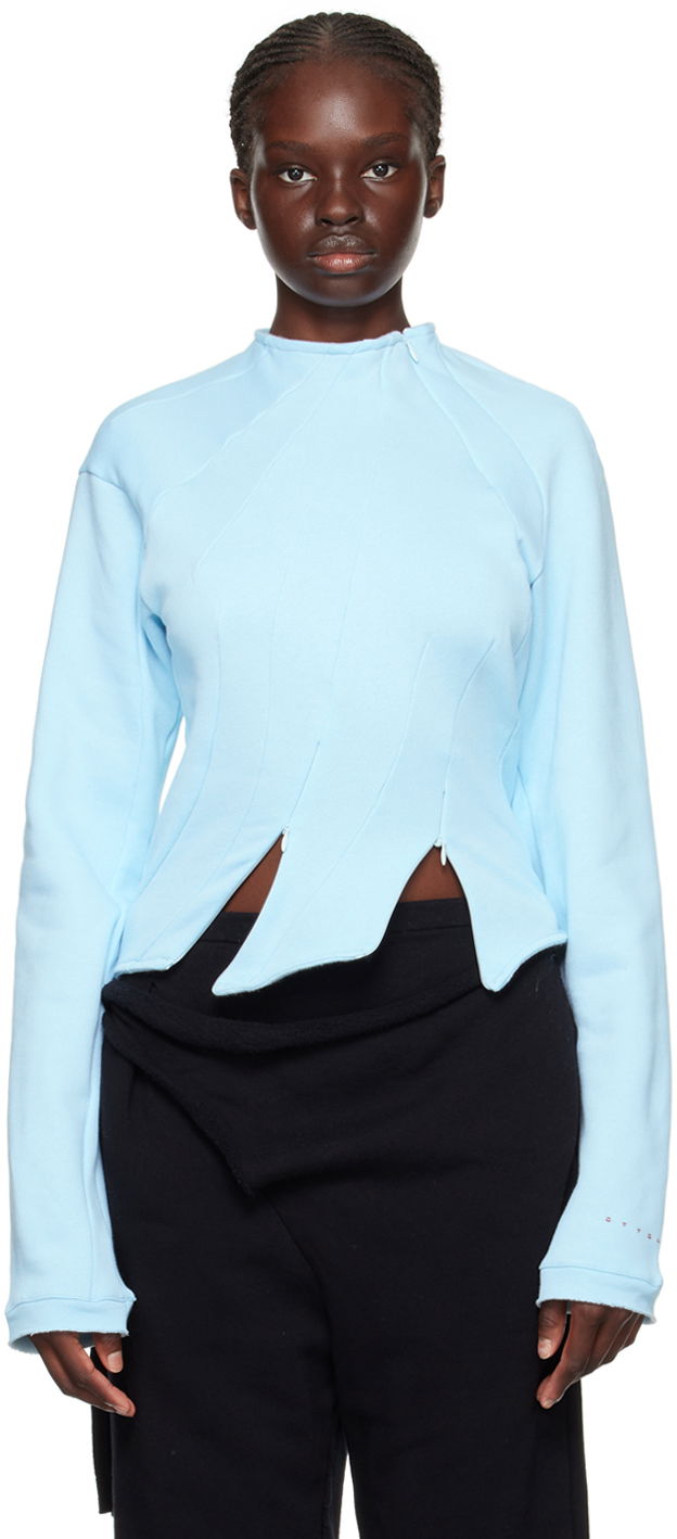 Суитчър Ottolinger Ottolinger Multiline Sweatshirt Синьо | 1503402, 0