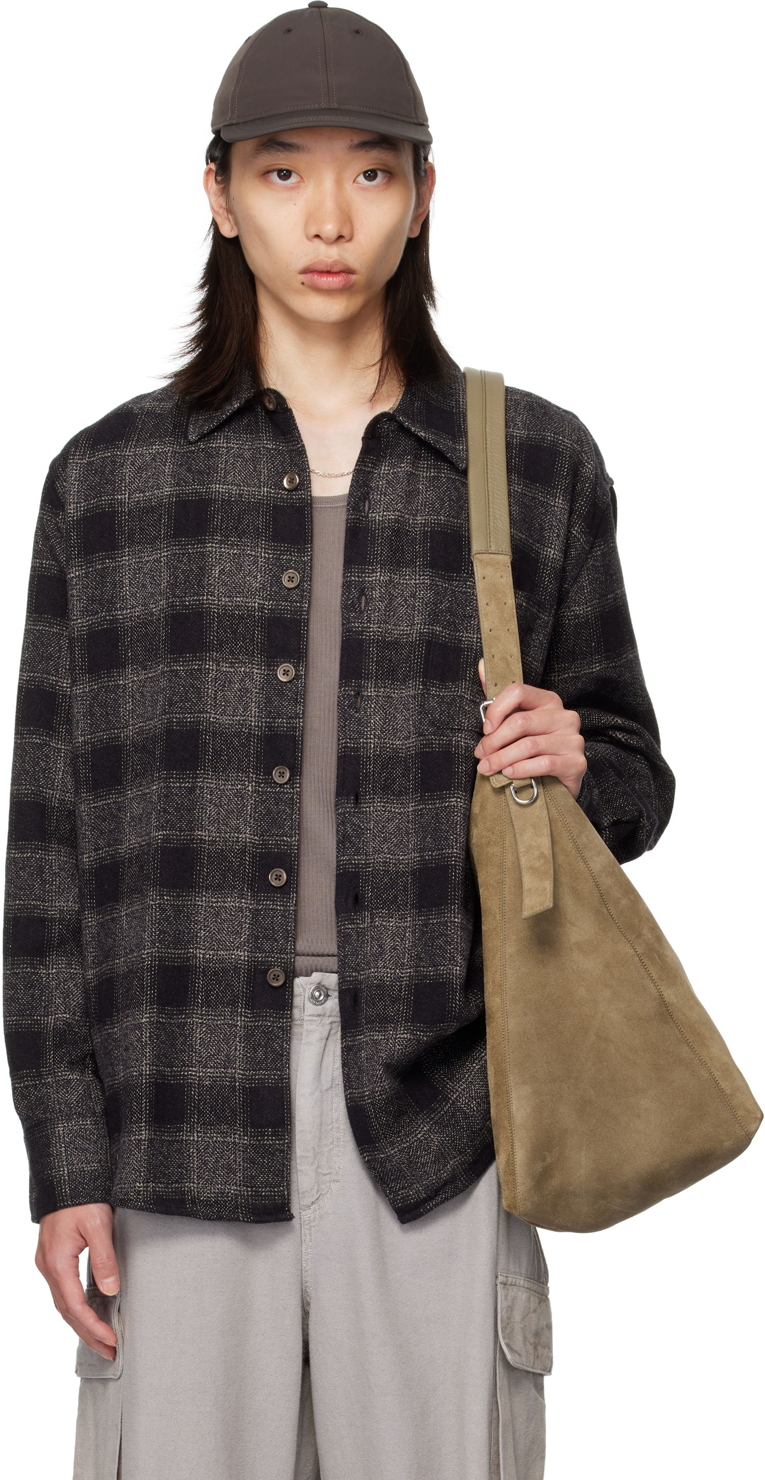 Риза OUR LEGACY OUR LEGACY Checked Button-Down Shirt Сиво | M4252AO, 0