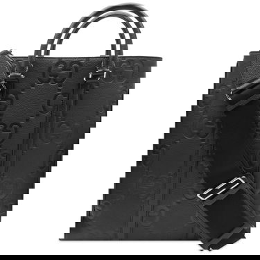 Голяма пазарска чанта Gucci Jumbo GG Leather Tote Bag Черно | 760233-AABY7-1000, 0