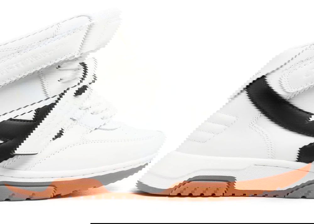 Кецове и обувки Off-White Out Of Office Mid Top "White Black Gum" Бяло | OMIA259F23-LEA003-0110, 0