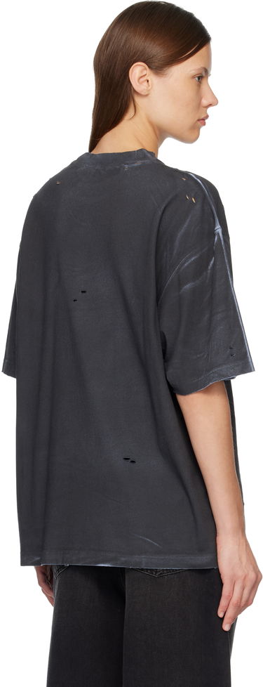 Тениска Acne Studios Acne Studios Distressed Oversized Medallion Logo T-shirt Черно | CL0362-, 2