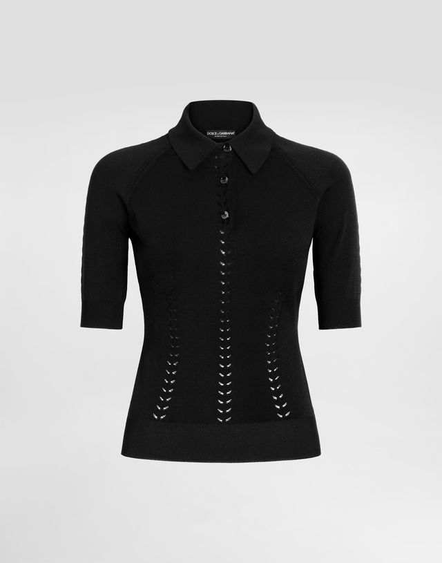 Dolce & Gabbana Viscose Knit Polo Shirt