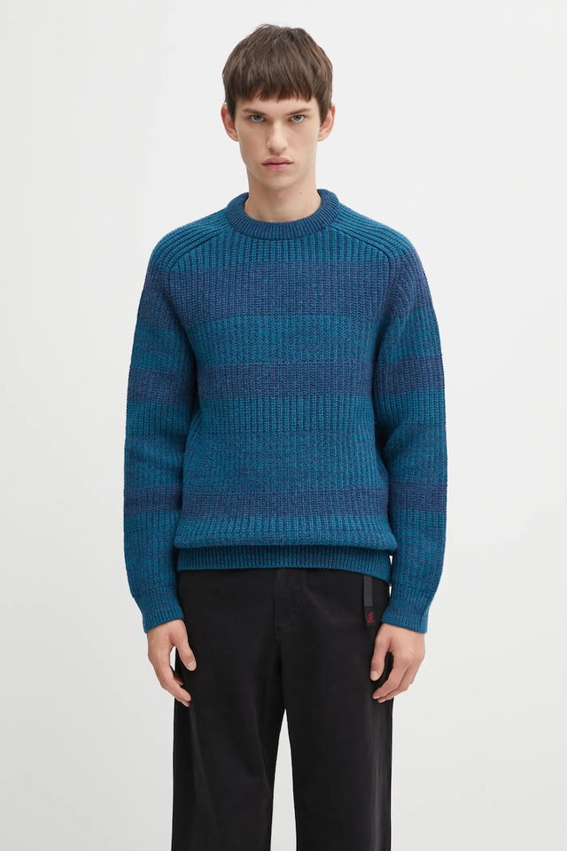 Barbour x Paul Smith Saddle Striped Wool Crewneck Sweater