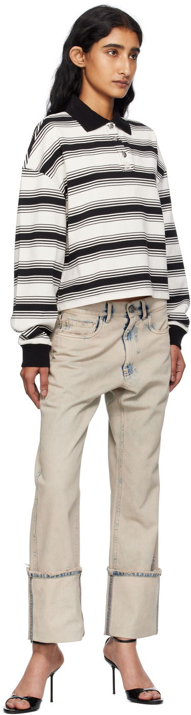 Поло тениска AMIRI AMIRI MA Stripe Oversized Polo Бяло | AWJYPO1008, 3