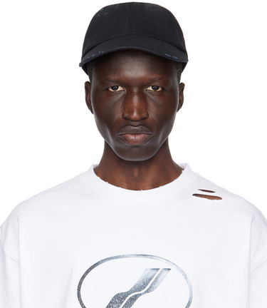 Шапка с козирка We11done We11done Damaged Baseball Cap Черно | WD-AH1-24-406-U-BK, 0