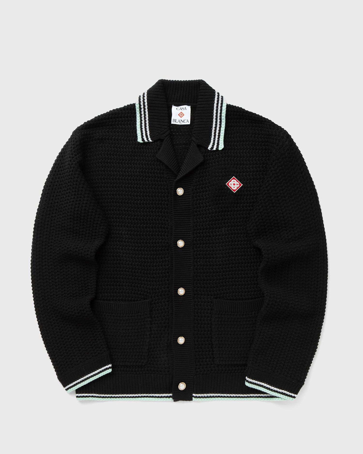 Пуловер Casablanca Crochet Knit Cardigan Черно | M-AW25-KW-1160-01, 0