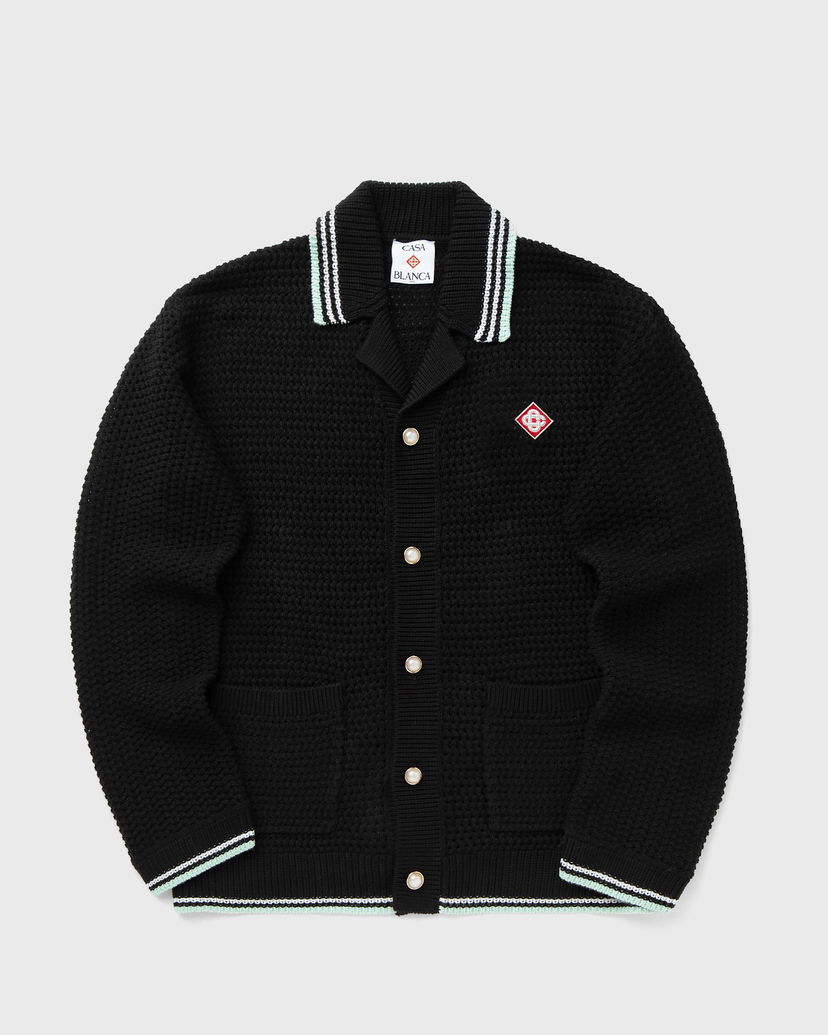 Пуловер Casablanca Crochet Knit Cardigan Черно | M-AW25-KW-1160-01