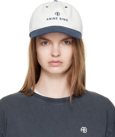Шапка с козирка Anine Bing Anine Bing Jeremy Baseball Cap Бяло | A-12-9084-MTL6, 0