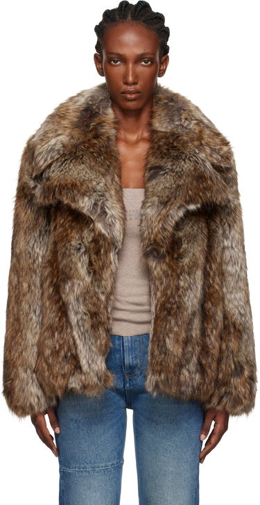 Яке Maison Margiela MM6 Maison Margiela Hook-Eye Faux-Fur Jacket Кафяво | S52AM0326 M35464, 0