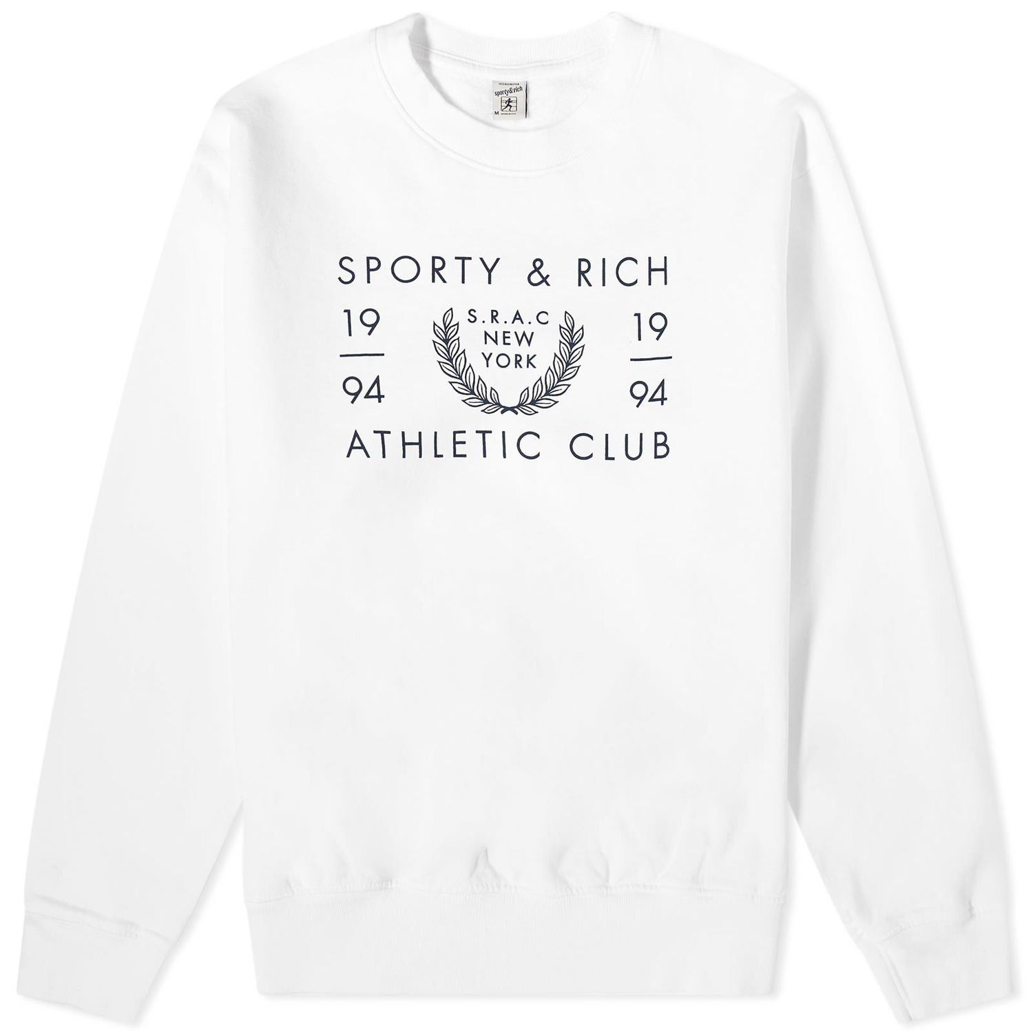 Пуловер Sporty & Rich SRAC Crew Sweat Бяло | CRAW2334WH, 0